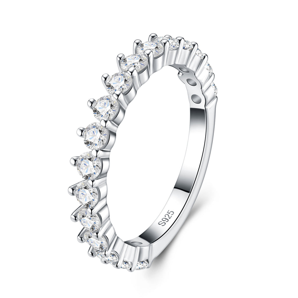 Diademella Moissanite Band Ring in Sterling Silver