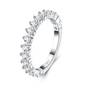 Diademella Moissanite Band Ring in Sterling Silver