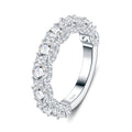 Doppiofilo Moissanite Band Ring in Sterling Silver