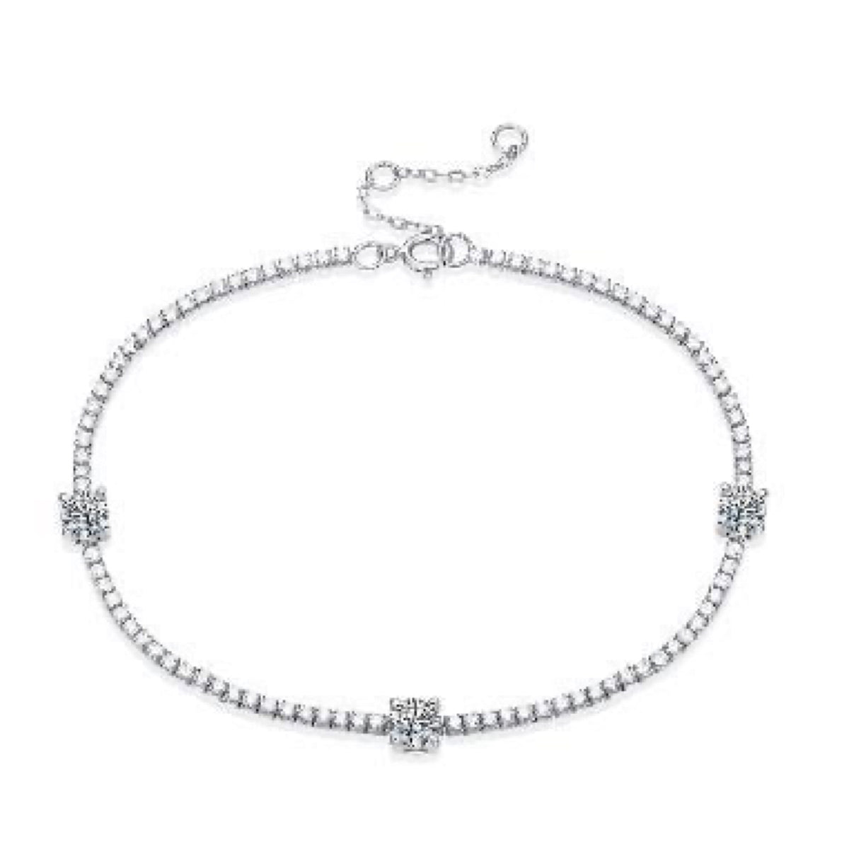 Moonweave Moissanite Tennis Bracelet in Sterling Silver