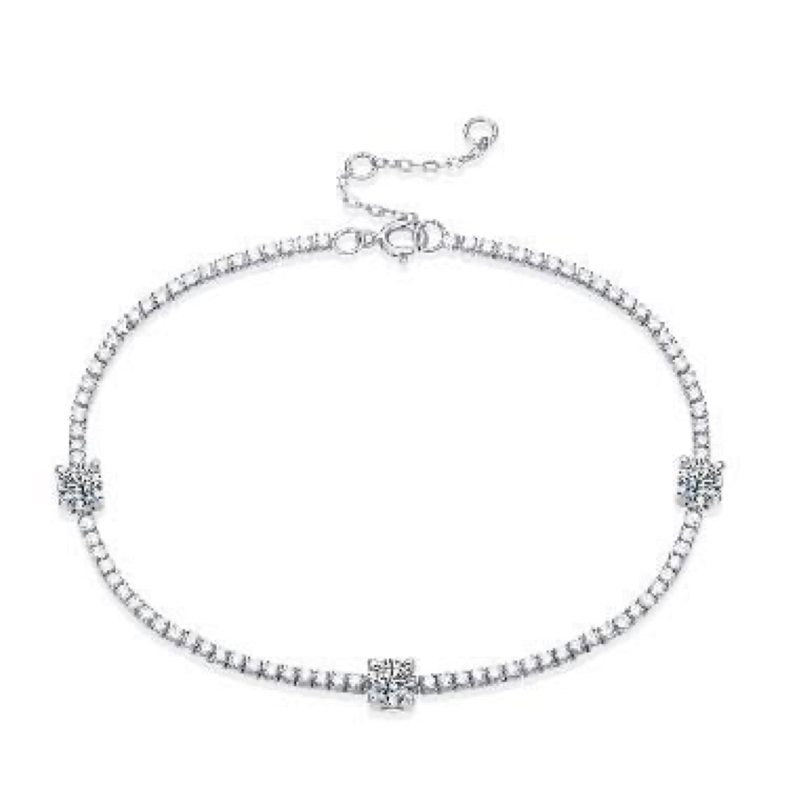 Moonweave Moissanite Tennis Bracelet in Sterling Silver