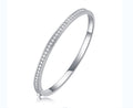 Pegno Moissanite Bangle Bracelet in Sterling Silver
