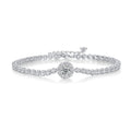Bridge Moissanite Tennis Bracelet in Sterling Silver
