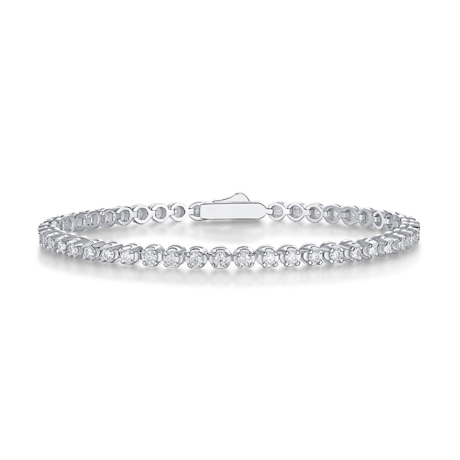 Starrynight Moissanite Tennis Bracelet in Sterling Silver