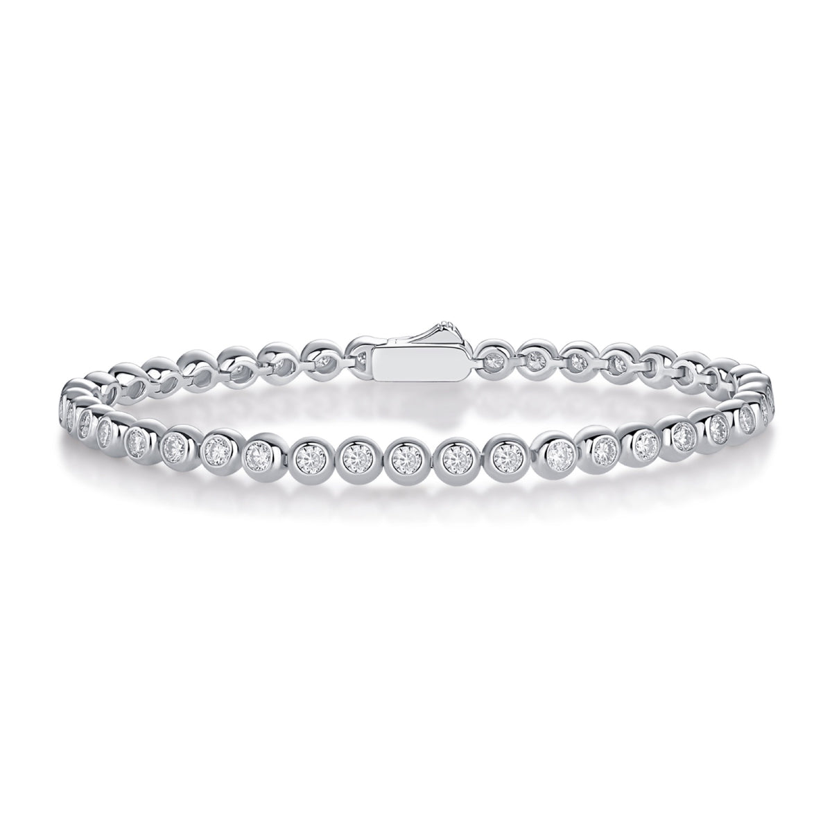 Dreamway Moissanite Tennis Bracelet in Sterling Silver