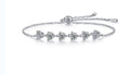Stations Moissanite Station Bracelet in Sterling Silver