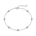 Bollicine Moissanite Station Bracelet in Sterling Silver