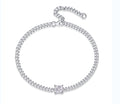 Fermezza Moissanite Chain Bracelet in Sterling Silver