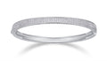 Traiettoria Moissanite Bangle Bracelet in Sterling Silver