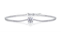 Alba 1 Carat Moissanite Chain Bracelet in Sterling Silver