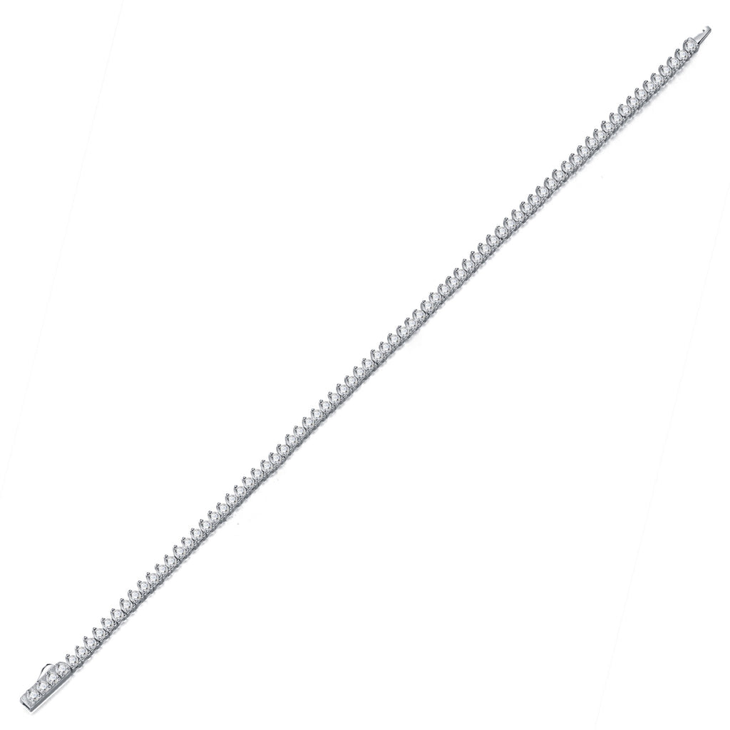 Segno Moissanite Tennis Bracelet in Sterling Silver
