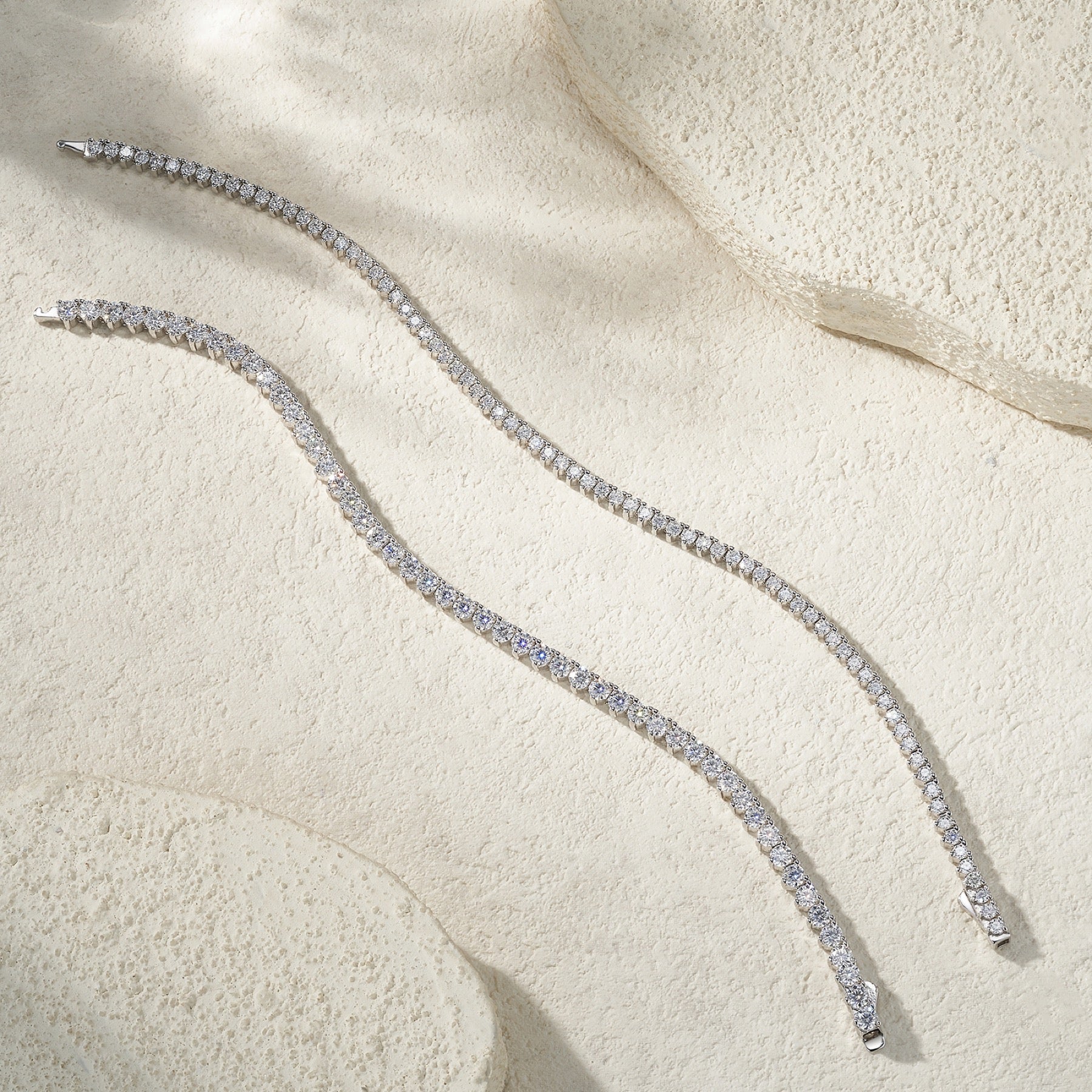 Segno Moissanite Tennis Bracelet in Sterling Silver