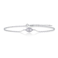Finestra Moissanite Chain Bracelet in Sterling Silver