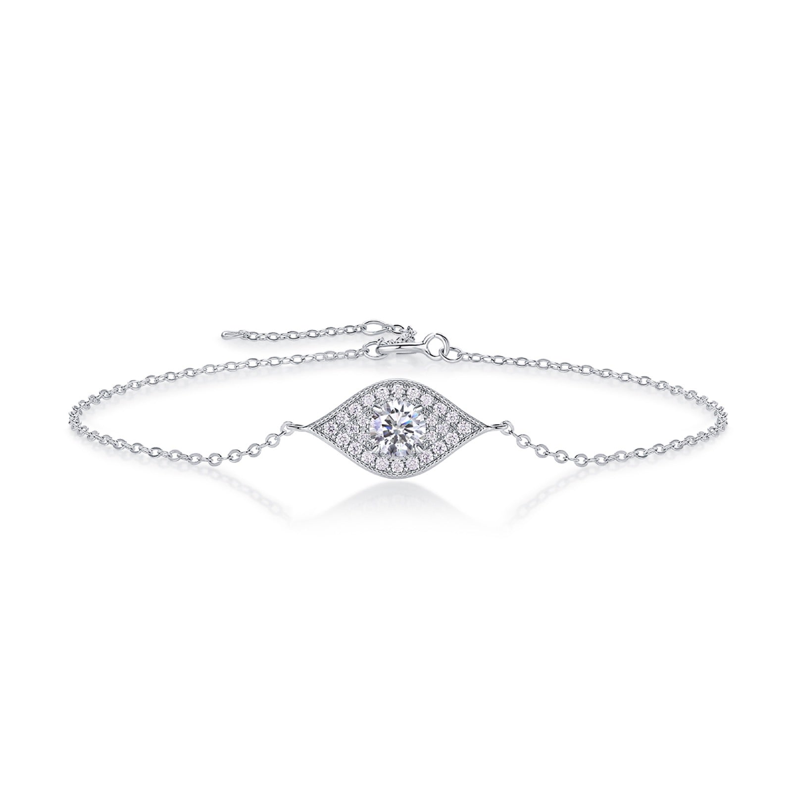 Codice Moissanite Chain Bracelet in Sterling Silver