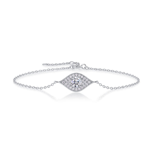 Codice Moissanite Chain Bracelet in Sterling Silver