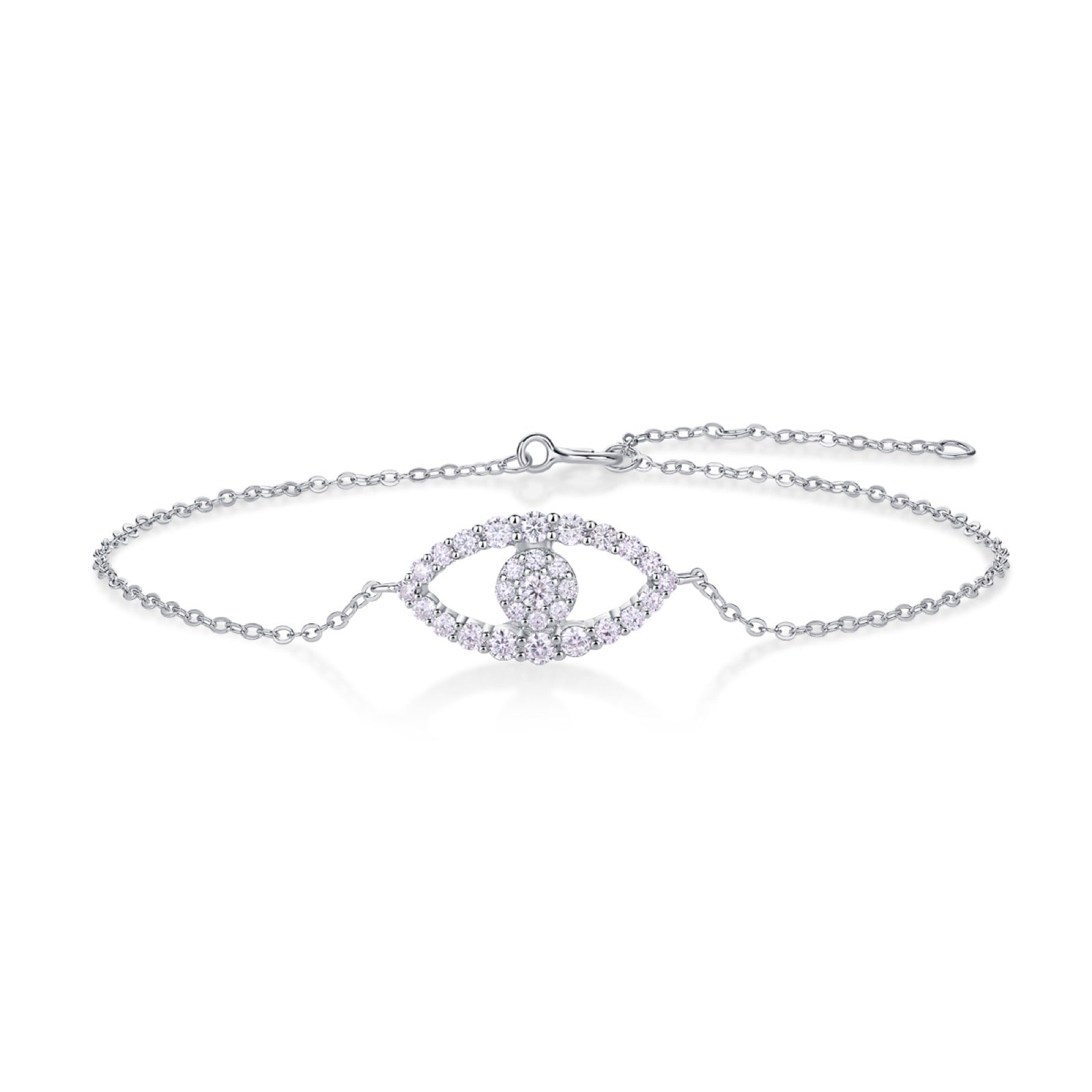 Wish Moissanite Chain Bracelet in Sterling Silver