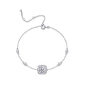 Loveletter Moissanite Chain Bracelet in Sterling Silver