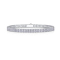 Scacchiera Moissanite Tennis Bracelet in Sterling Silver