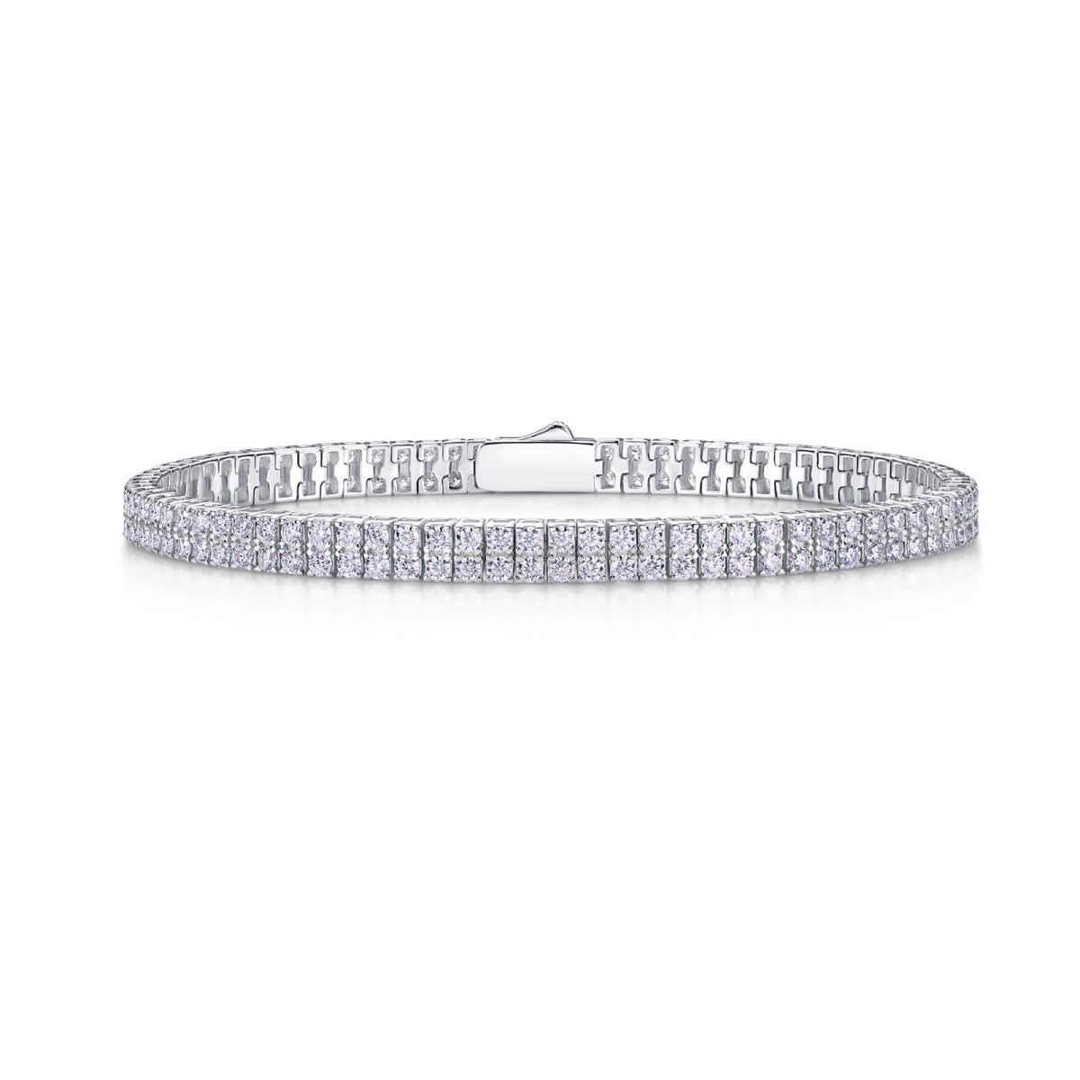 Scacchiera Moissanite Tennis Bracelet in Sterling Silver