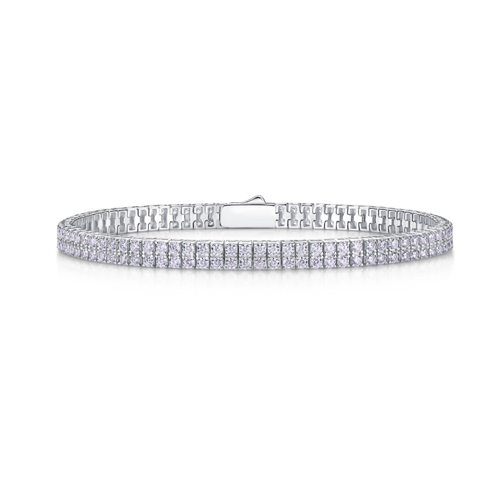 Scacchiera Moissanite Tennis Bracelet in Sterling Silver