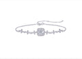 Unita Moissanite Chain Bracelet in Sterling Silver