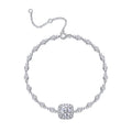 Orbita Moissanite Station Bracelet in Sterling Silver