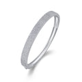 Fascia Moissanite Bangle Bracelet in Sterling Silver