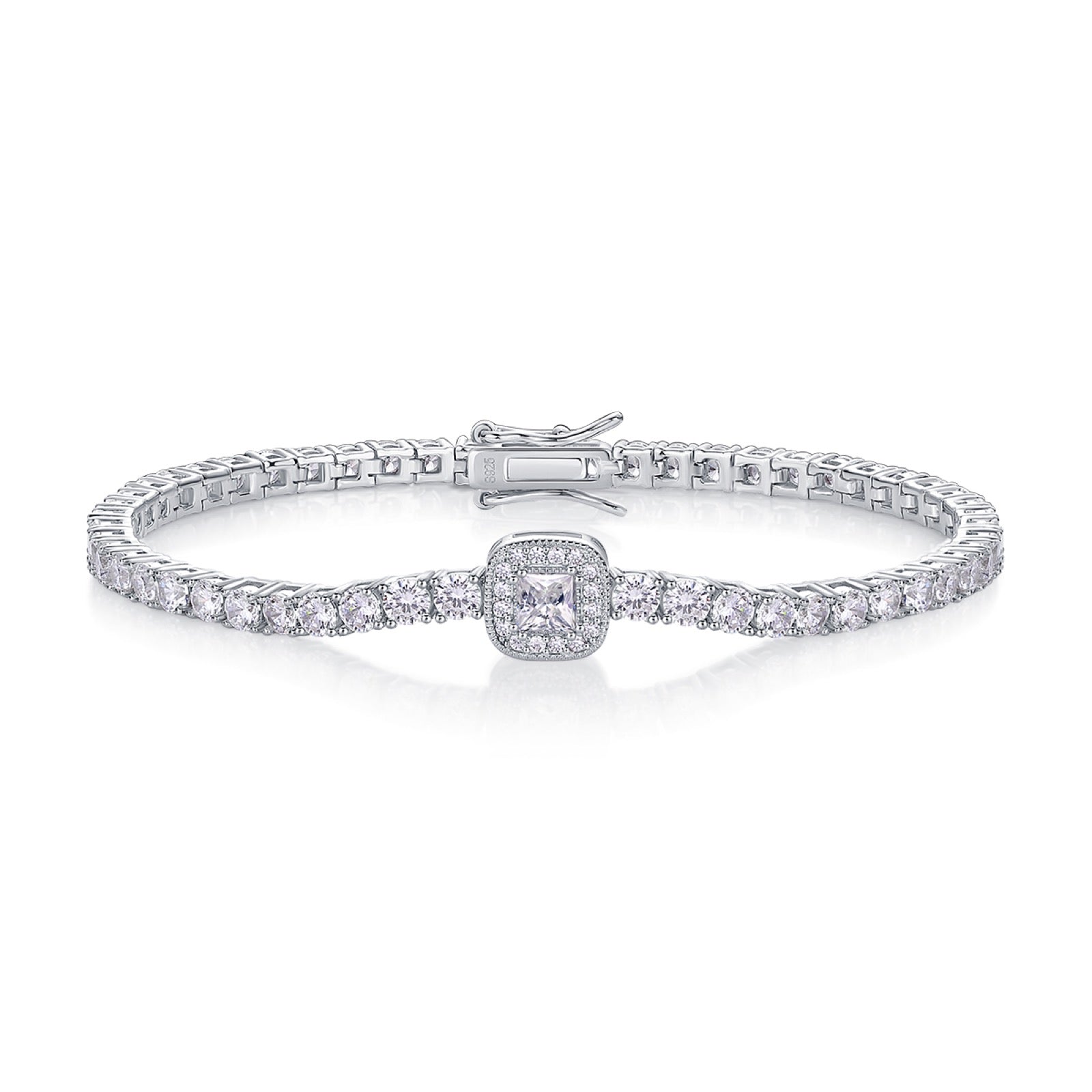 Polare Moissanite Tennis Bracelet in Sterling Silver