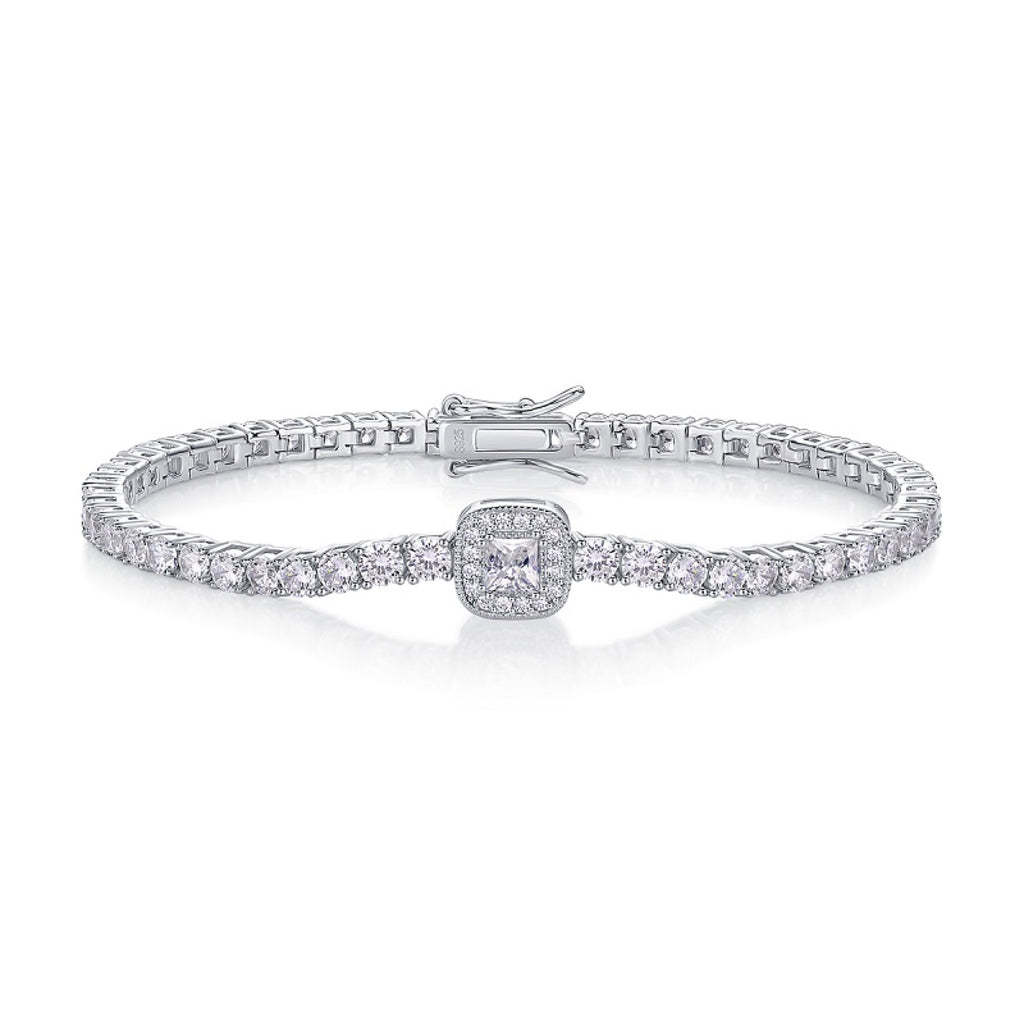 Polare Moissanite Tennis Bracelet in Sterling Silver