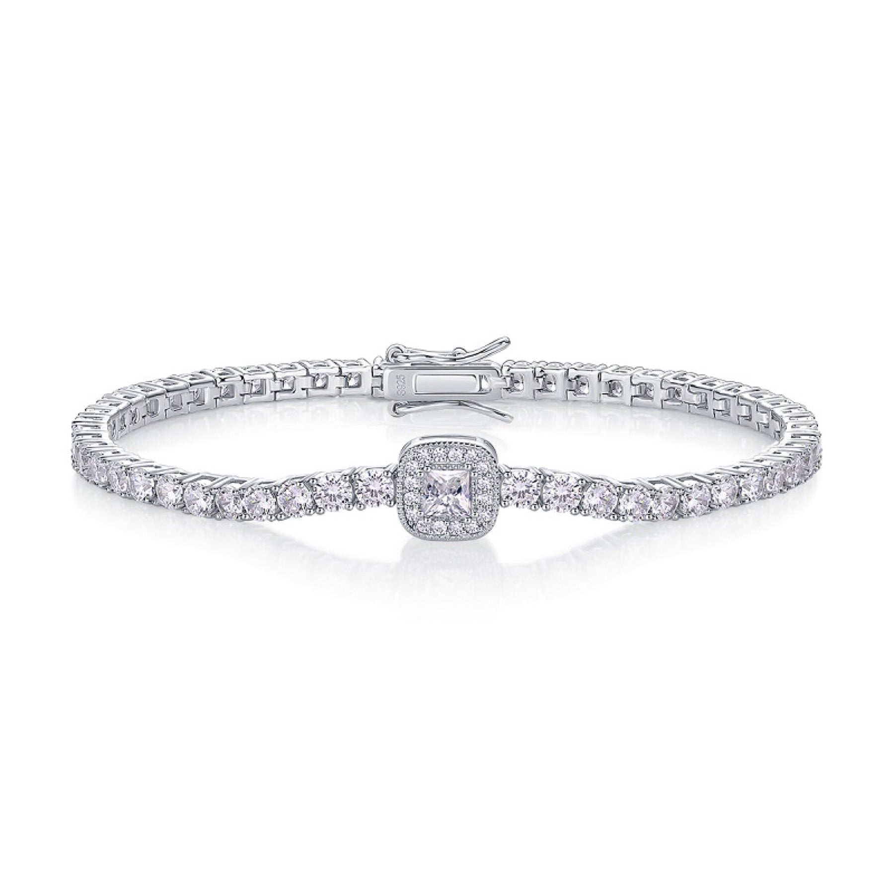 Polare Moissanite Tennis Bracelet in Sterling Silver