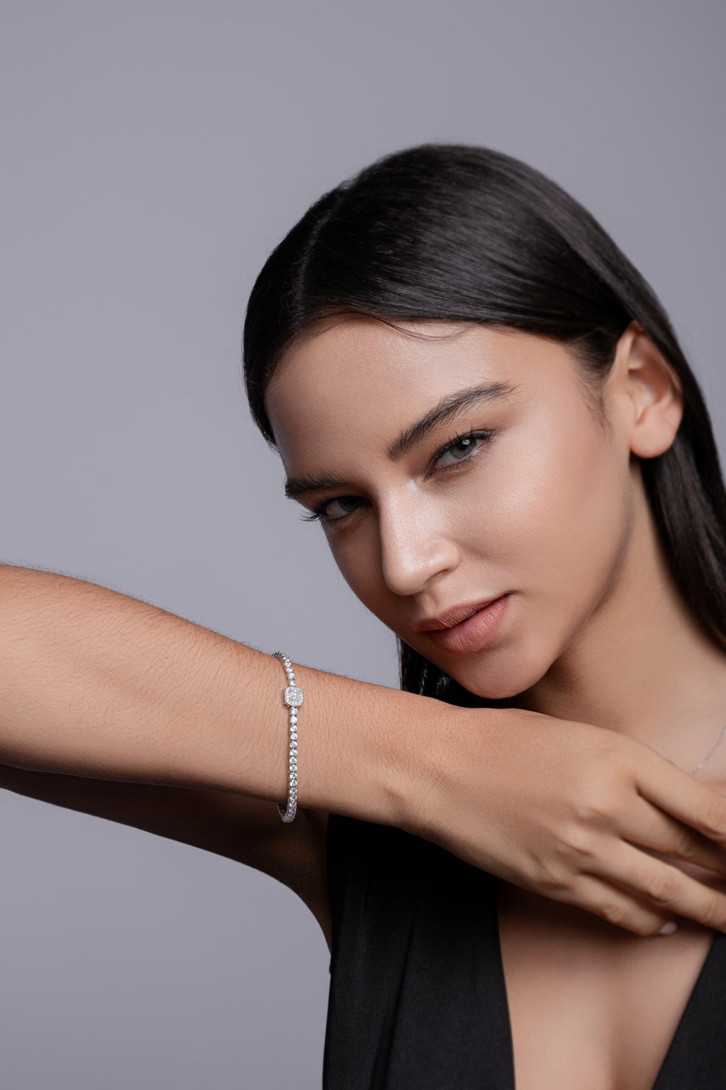Polare Moissanite Tennis Bracelet in Sterling Silver