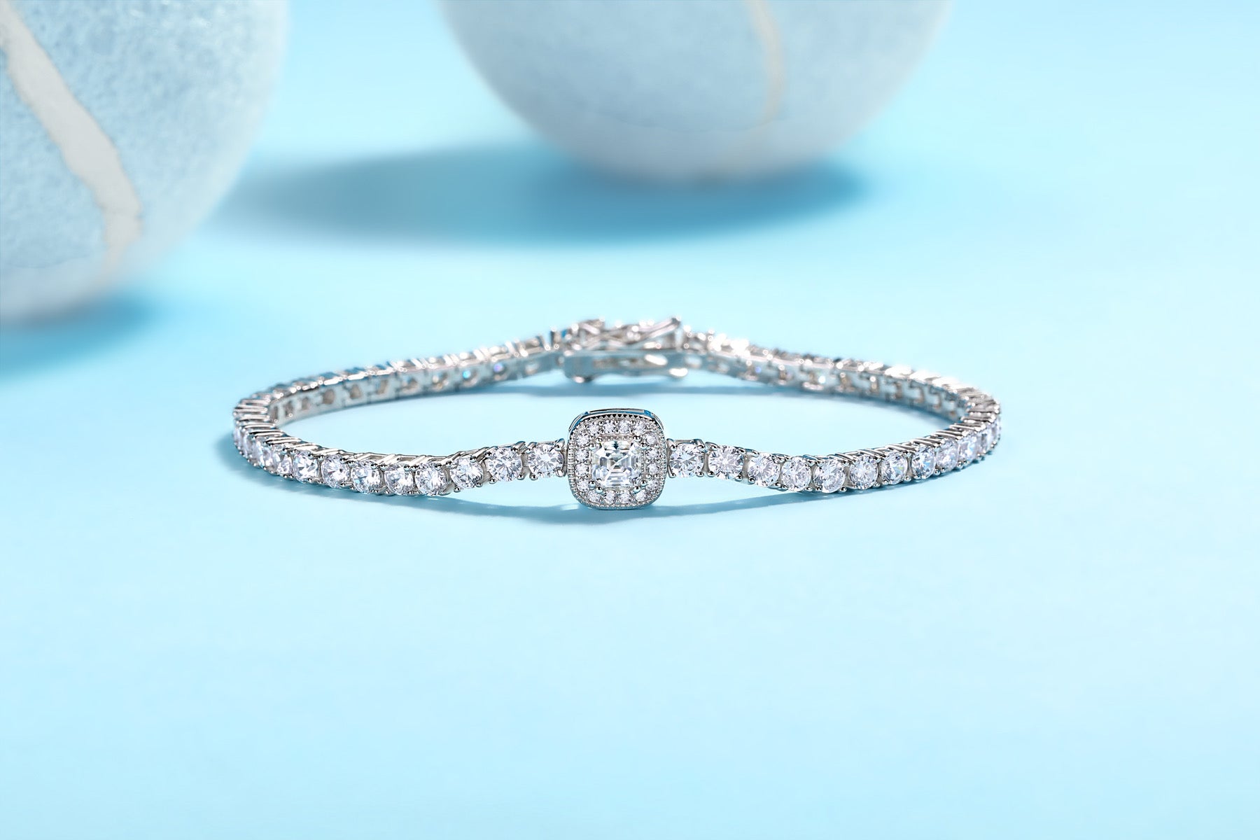 Polare Moissanite Tennis Bracelet in Sterling Silver