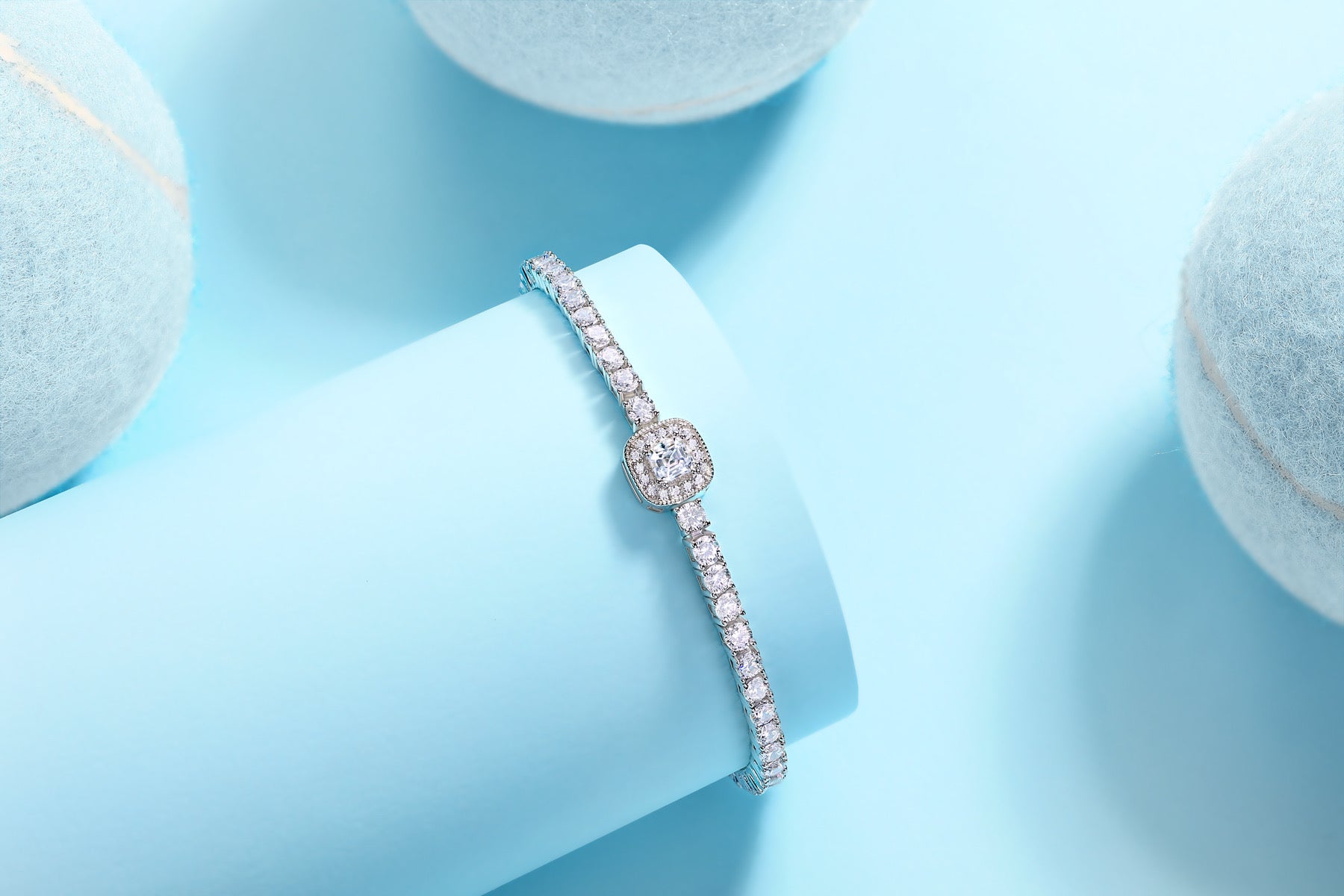 Polare Moissanite Tennis Bracelet in Sterling Silver