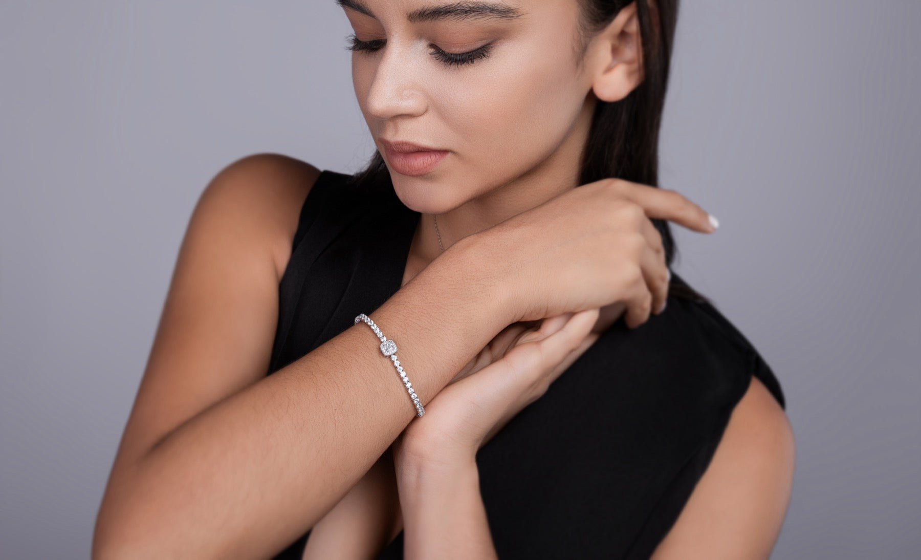 Polare Moissanite Tennis Bracelet in Sterling Silver