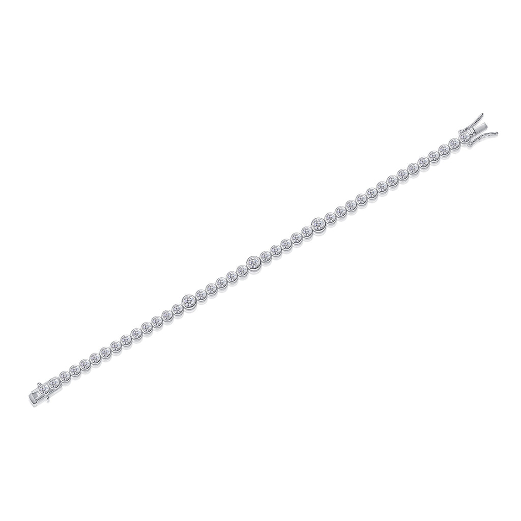 Vibrante Moissanite Tennis Bracelet in Sterling Silver