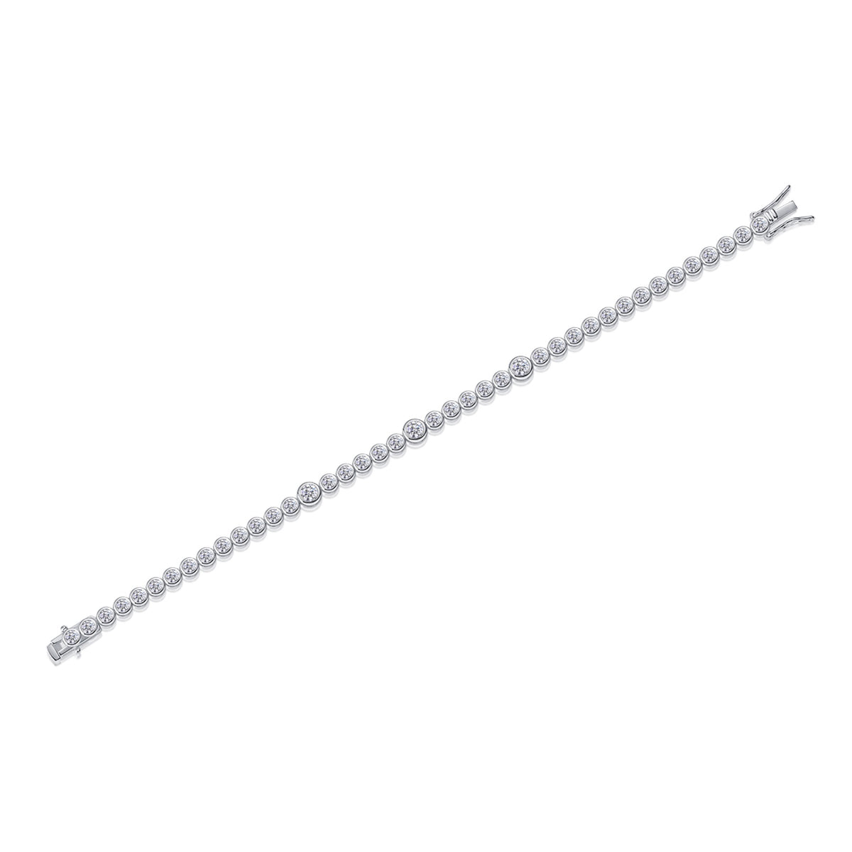 Vibrante Moissanite Tennis Bracelet in Sterling Silver