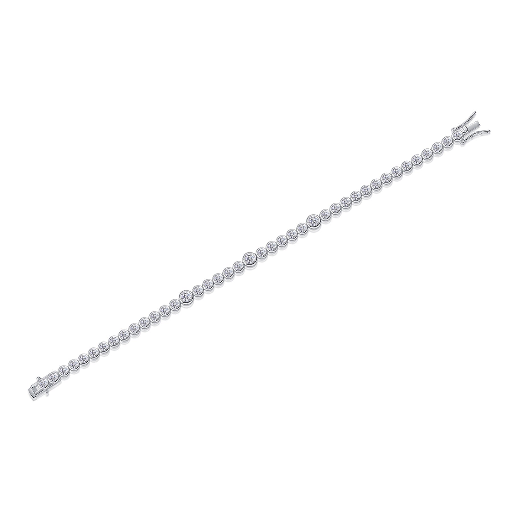 Vibrante Moissanite Tennis Bracelet in Sterling Silver