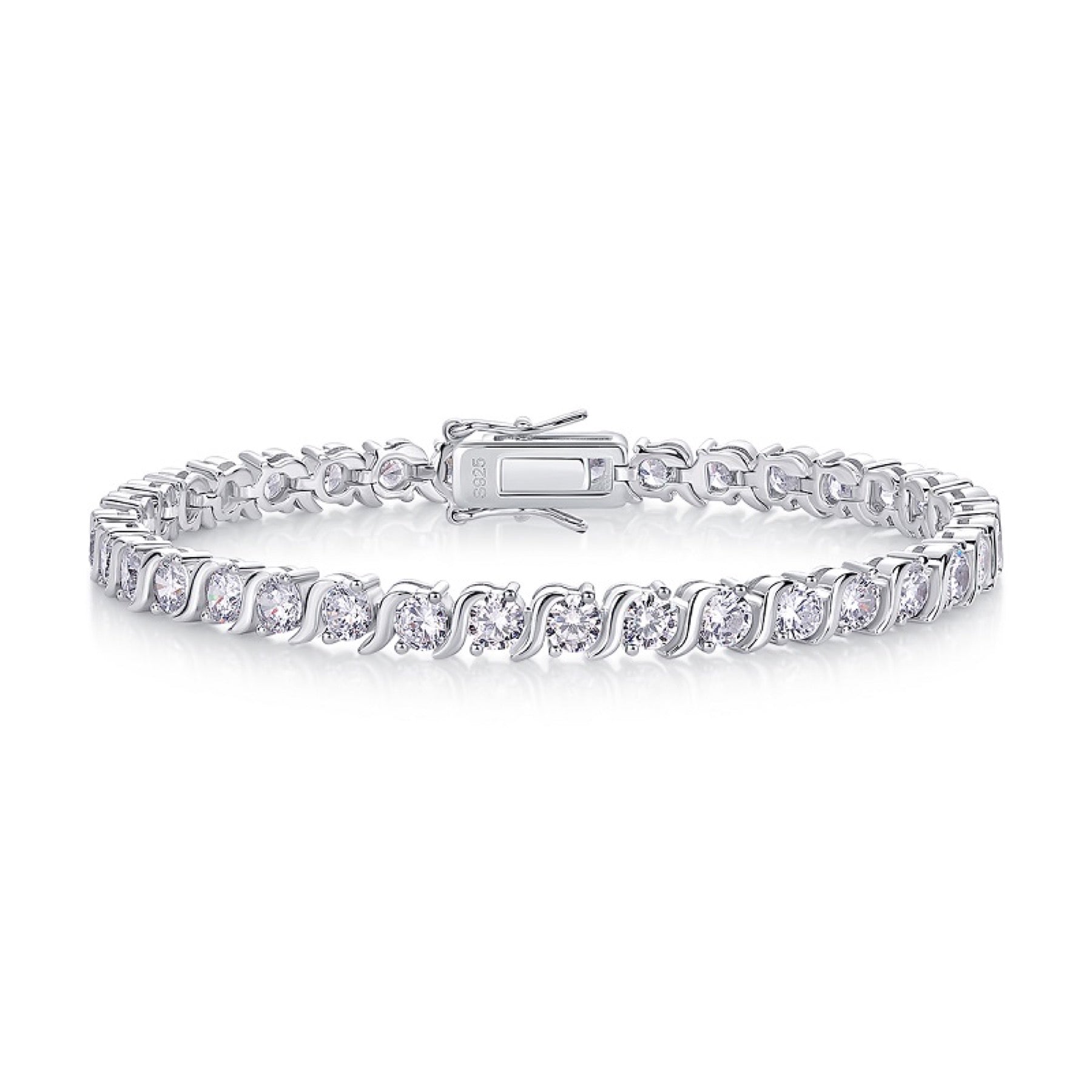 Grazia Moissanite Tennis Bracelet in Sterling Silver