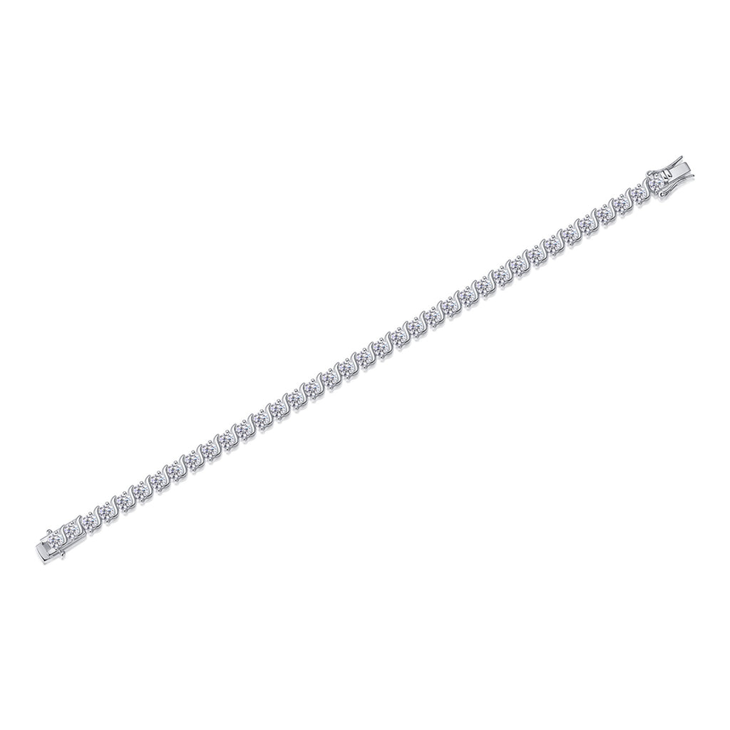 Grazia Moissanite Tennis Bracelet in Sterling Silver