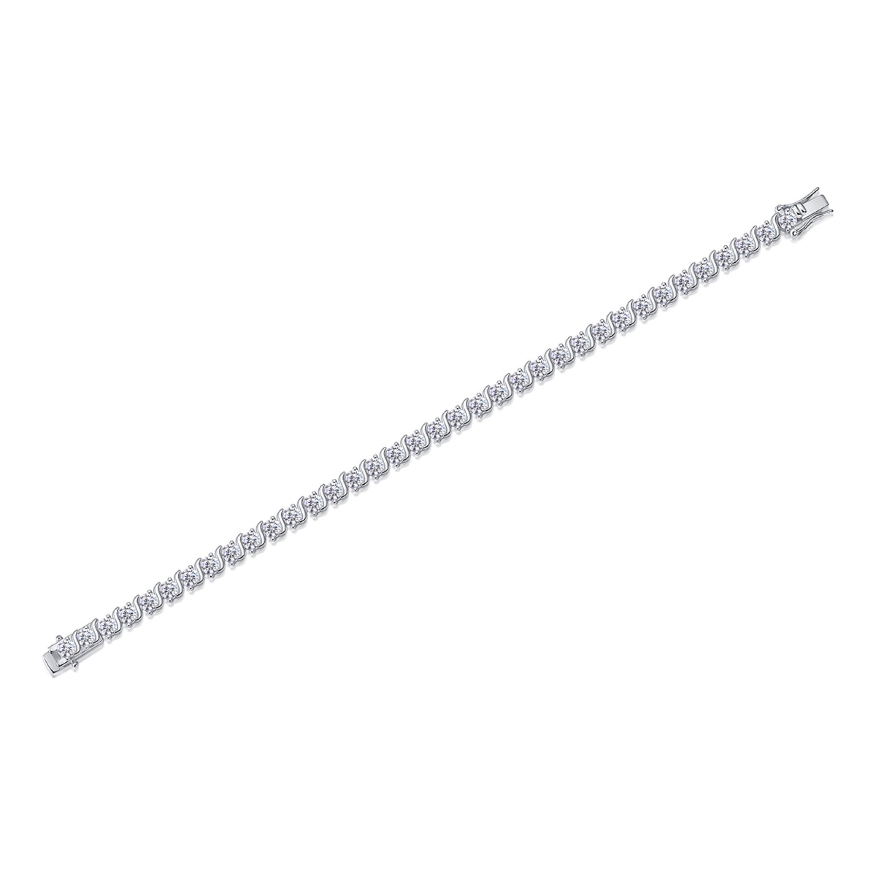Grazia Moissanite Tennis Bracelet in Sterling Silver