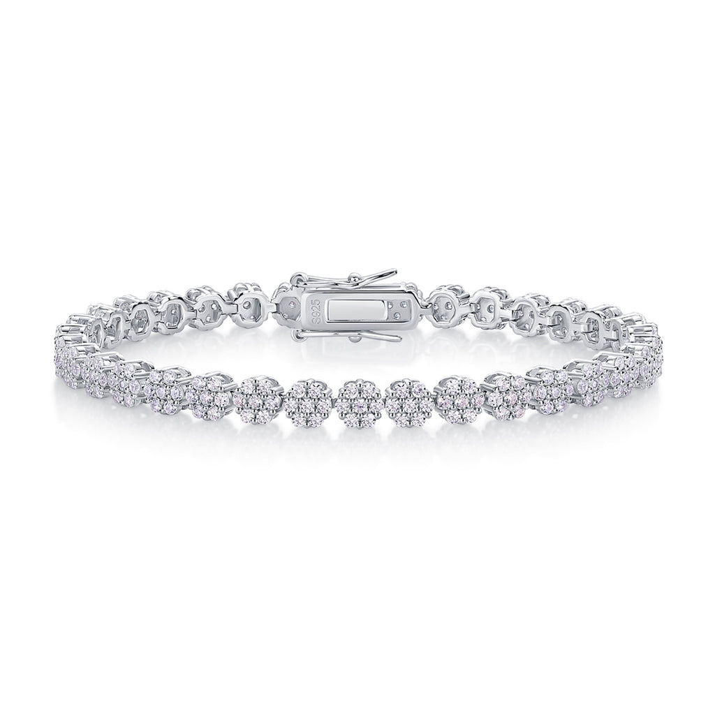 Fiorame Moissanite Tennis Bracelet in Sterling Silver