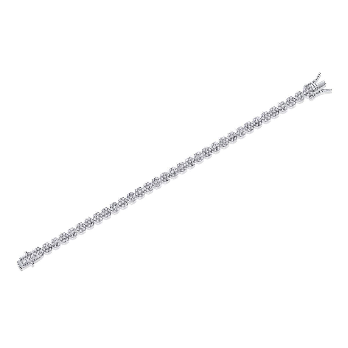 Fiorame Moissanite Tennis Bracelet in Sterling Silver
