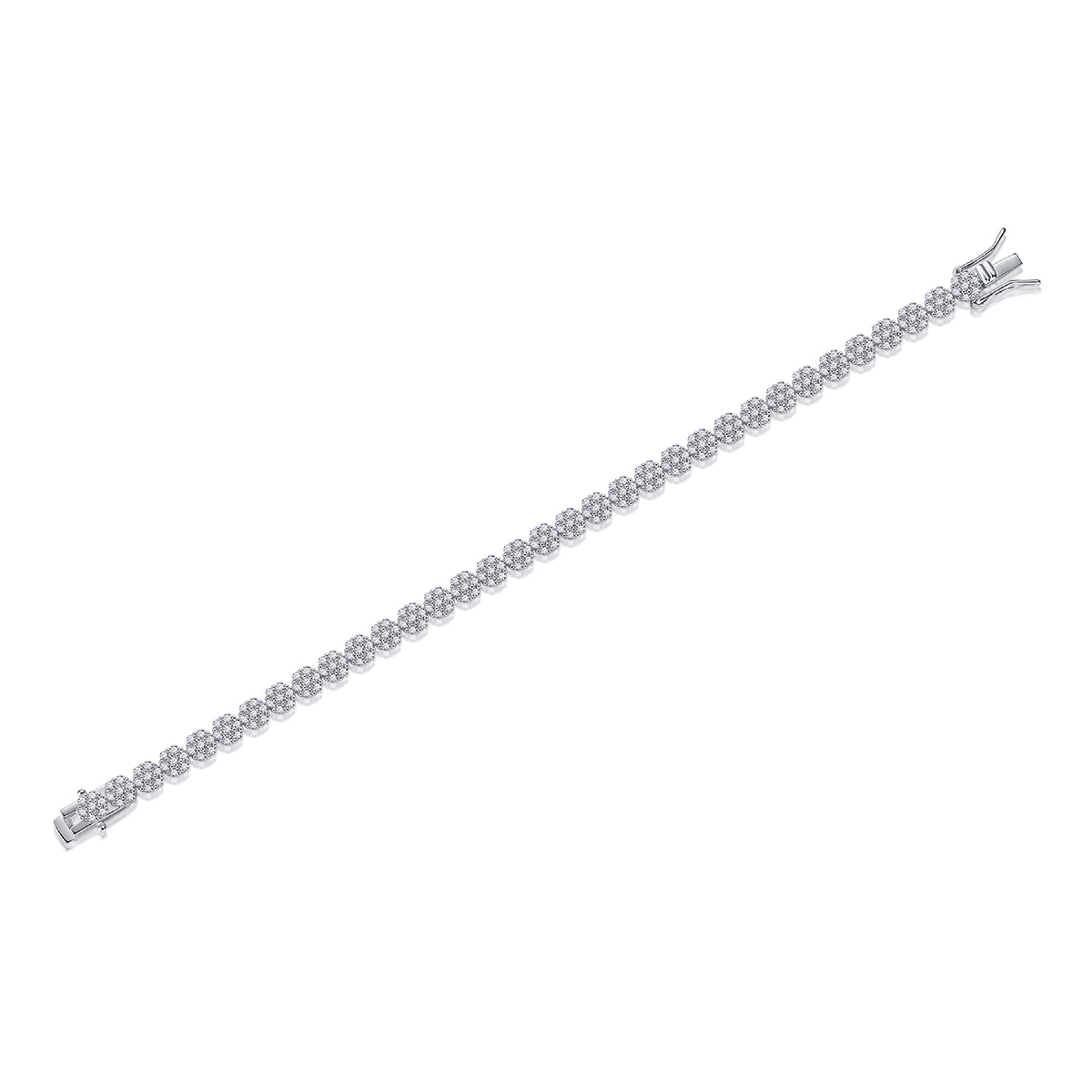 Fiorame Moissanite Tennis Bracelet in Sterling Silver
