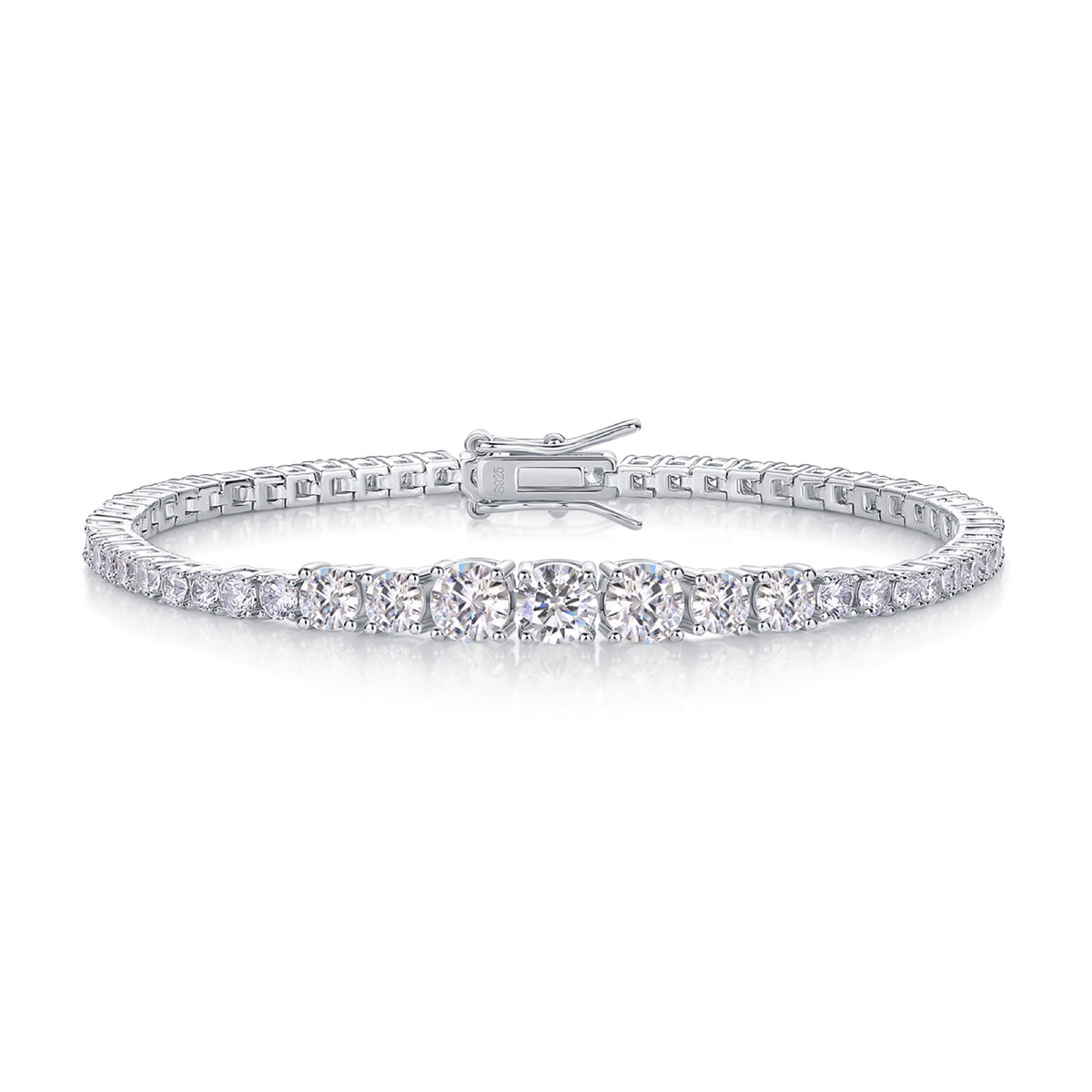 Bagliore Moissanite Tennis Bracelet in Sterling Silver