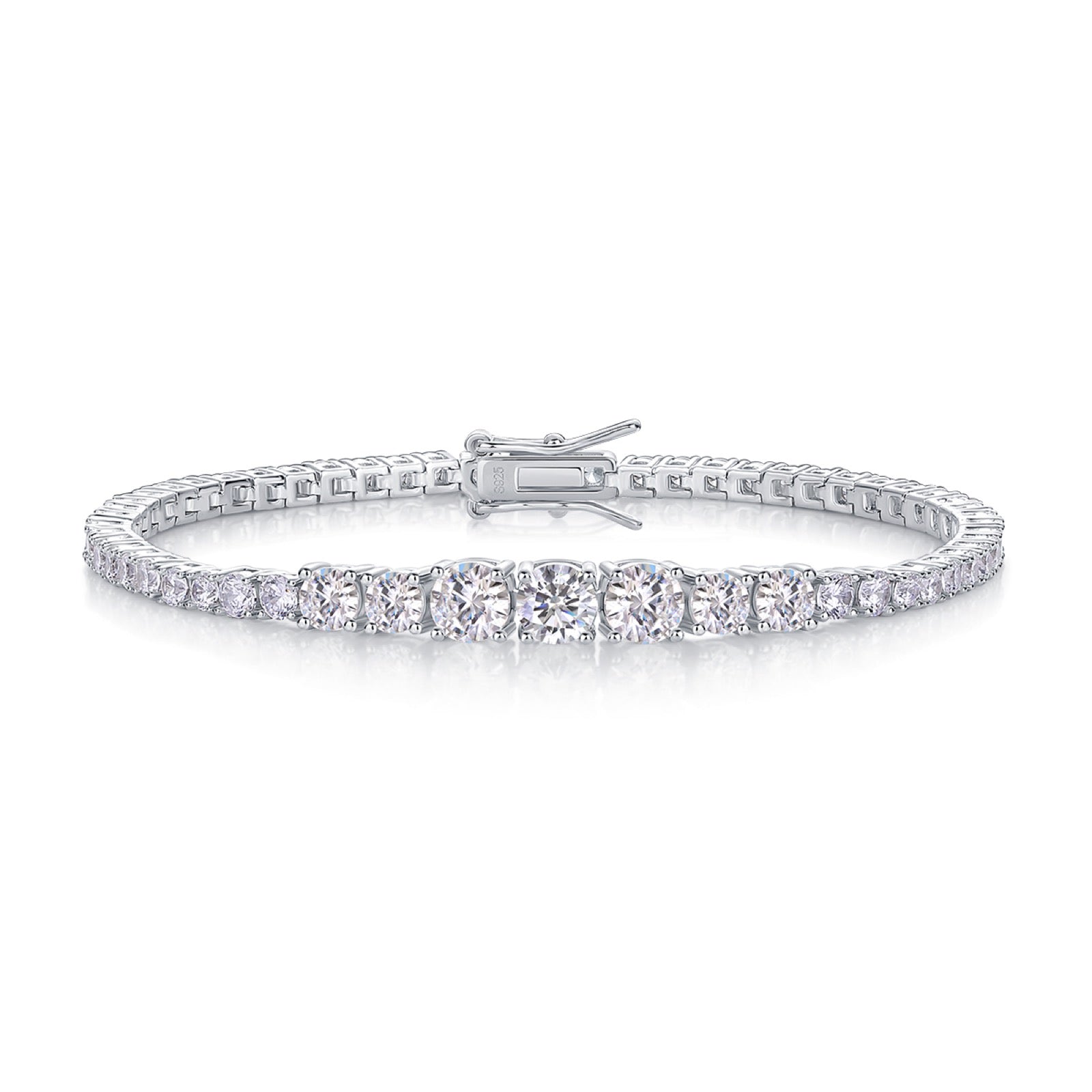 Bagliore Moissanite Tennis Bracelet in Sterling Silver