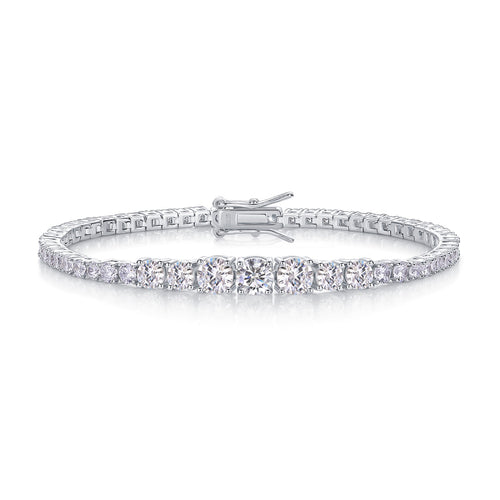 Bagliore Moissanite Tennis Bracelet in Sterling Silver