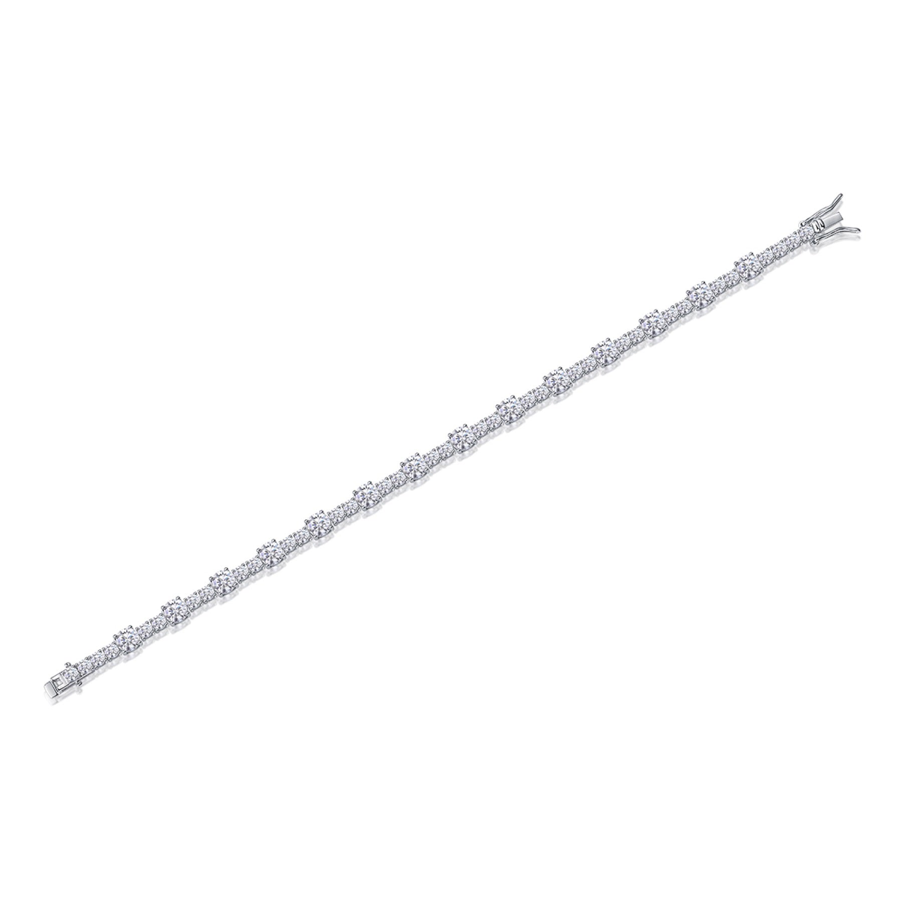Slancio Moissanite Tennis Bracelet in Sterling Silver