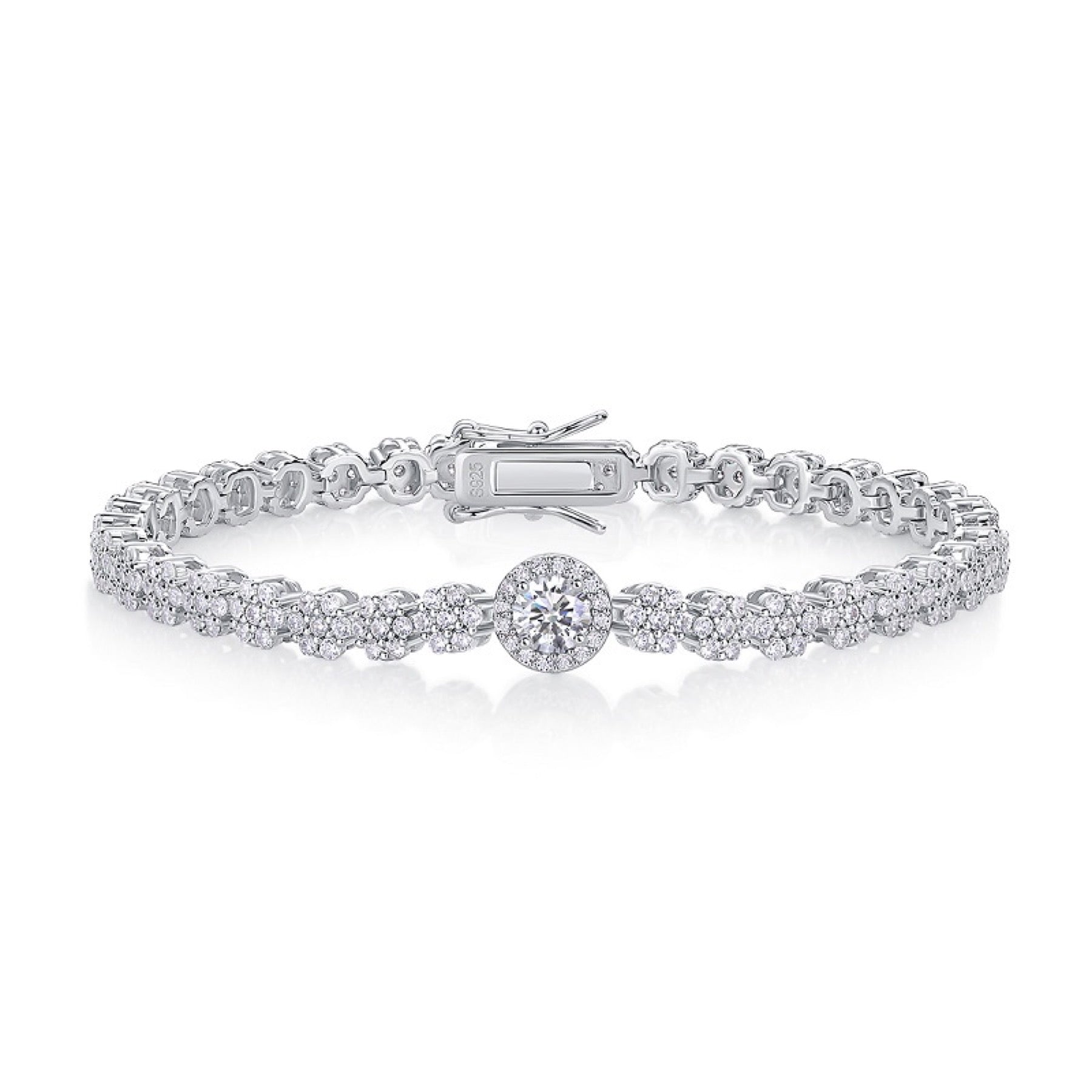 Sussurro Moissanite Tennis Bracelet in Sterling Silver
