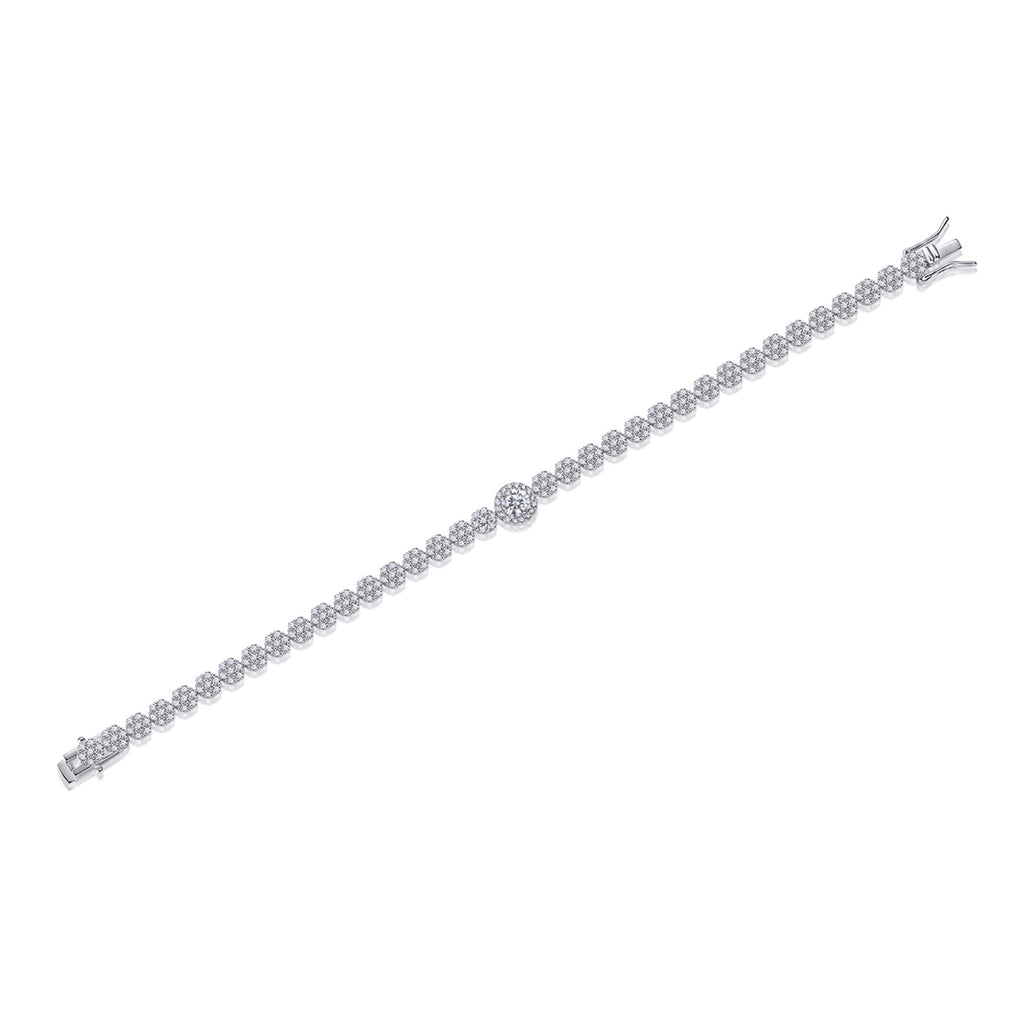 Sussurro Moissanite Tennis Bracelet in Sterling Silver