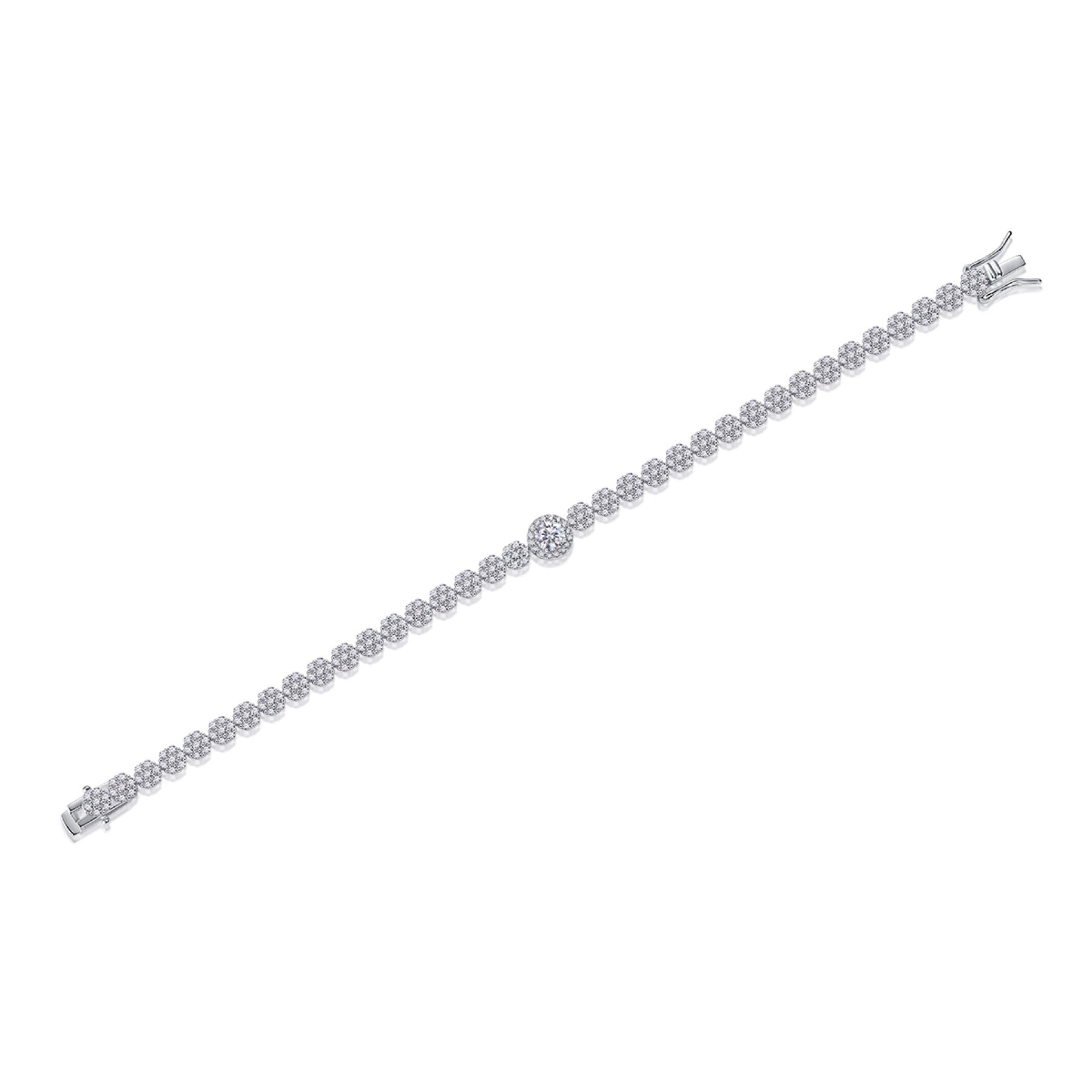 Sussurro Moissanite Tennis Bracelet in Sterling Silver